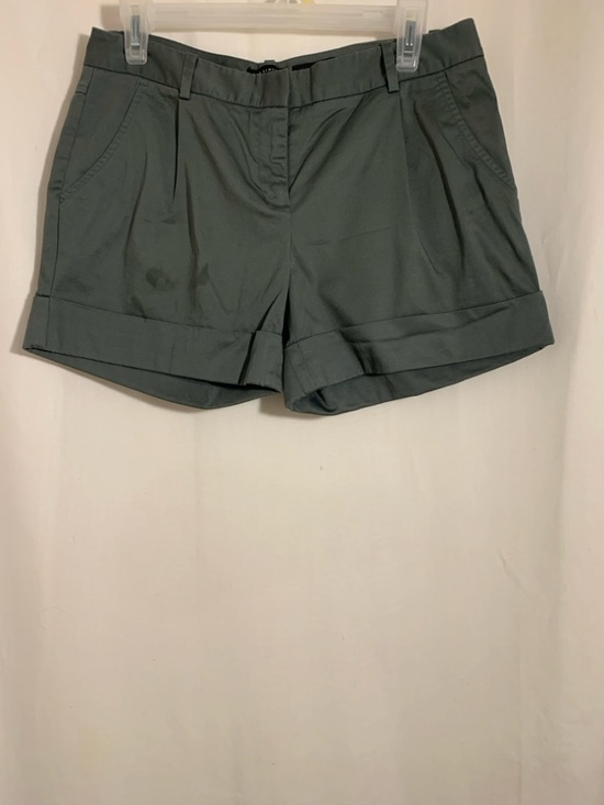 The Limited Pants - The Limited Slate Green Cuffed Bermuda Shorts